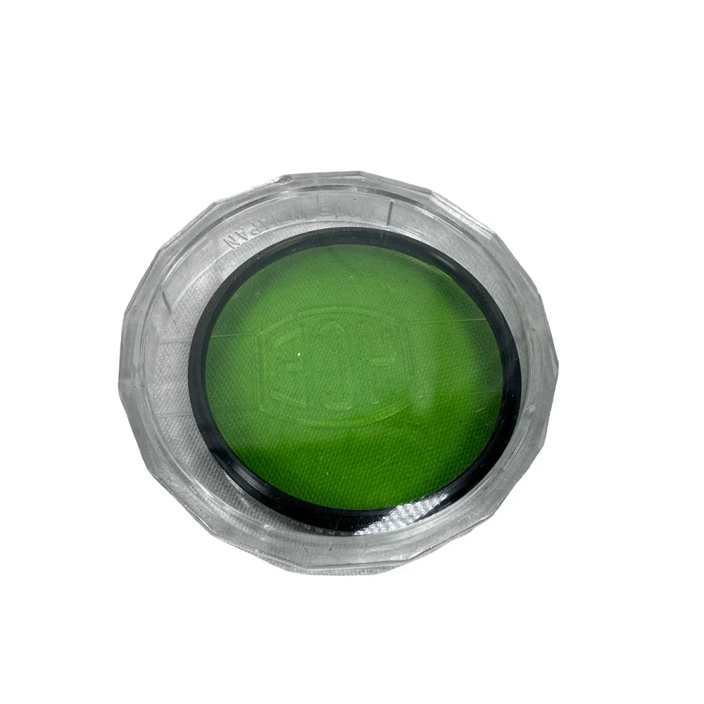 Vintage HCE 55mm Green 1 Camera Lens Filter Threaded Circular w/ Case Made Japan